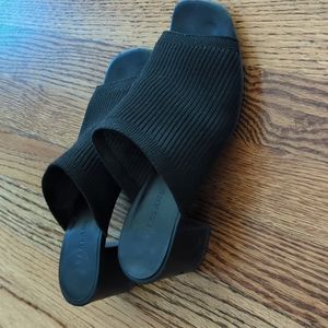 Black Everlane mules